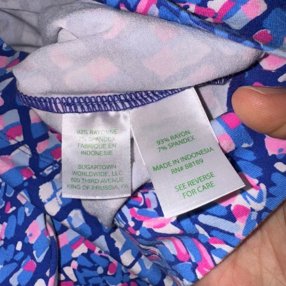 Lilly Pulitzer Sophie boat neck pineapple geometric pattern Mini Dress - Picture 2 of 6